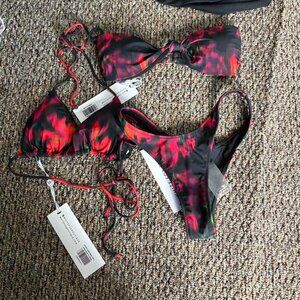 NWT white fox bikini bundle set